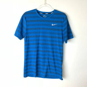 Nike Dri Fit running top blue size medium
